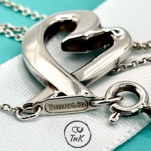 Tiffany & Co Paloma Picasso Medium Loving Heart Pendant Necklace - Silver - 19”